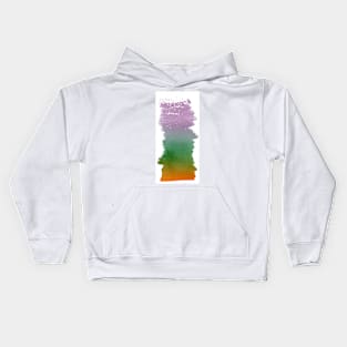 Green, Orange & Purple Bold and Runny Brush Stroke Kids Hoodie